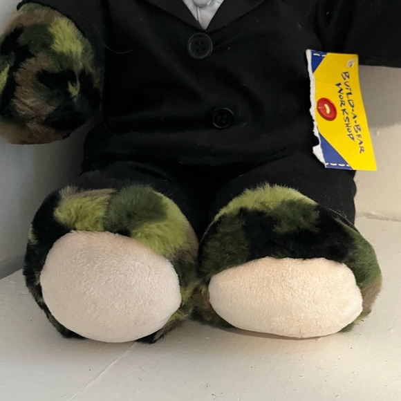 Build a bear plush camouflage bear wearing a tux GUC - Picture 4 of 5